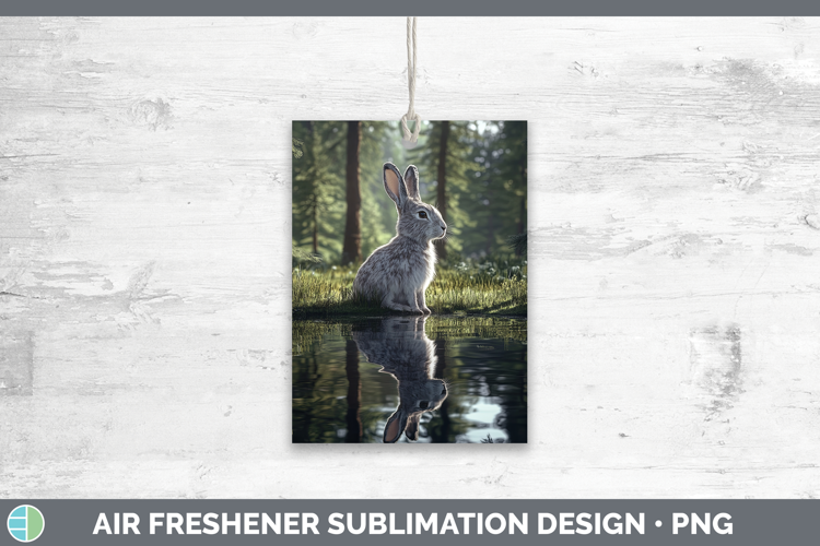 Lake Woodland Snowshoe Hare Air Freshener Sublimation Car Fr