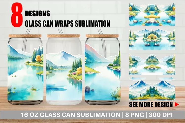 Lakes and Ponds Landscape Glass Can Wraps