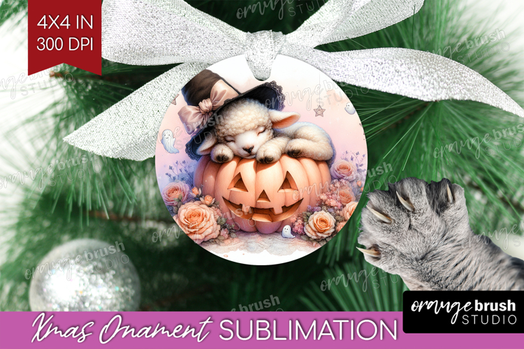 Lamb Halloween Ornament PNG Coquette PNG Sublimation