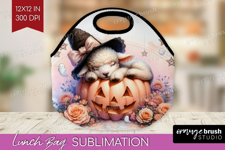 Lamb Halloween Lunch Bag Coquette Lunch Bug PNG Sublimation