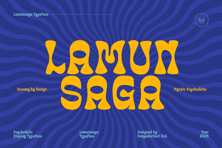 Lamunsaga Psychedelic Typeface