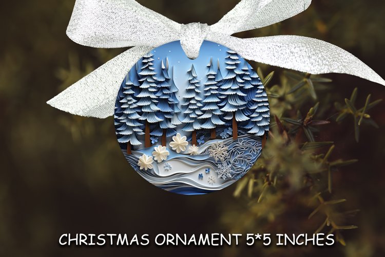 Christmas Ornament Winter Landscape Sublimation