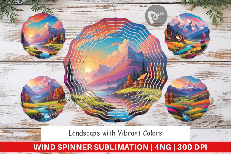 Wind Spinner Vibrant Landscape