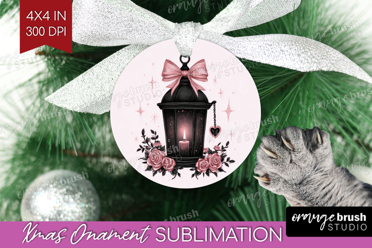 Lantern Cute Ornament PNG Pink Halloween PNG Sublimation