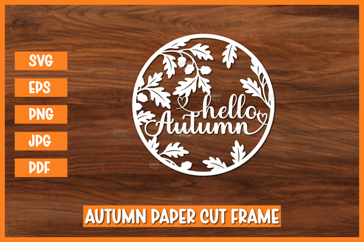 Autumn Wreath, Paper Cut Wreath, Autumn Paper cut