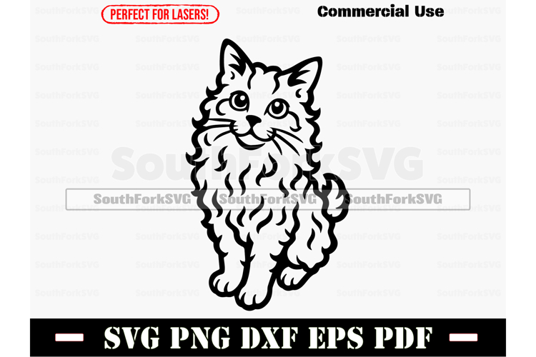 LaPerm Cat Begging SVG PNG DXF EPS PDF