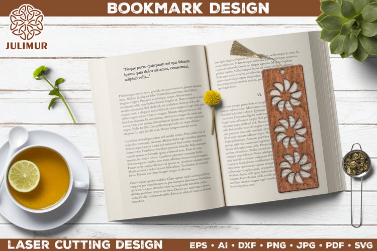 Paper Cut Bookmarks SVG | Laser Cut Bookmarks example image 1