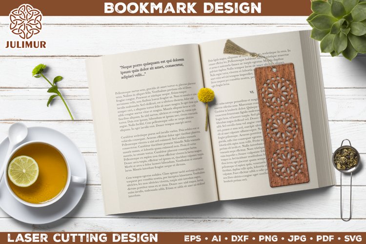Paper Cut Bookmarks SVG | Laser Cut Bookmarks example image 1