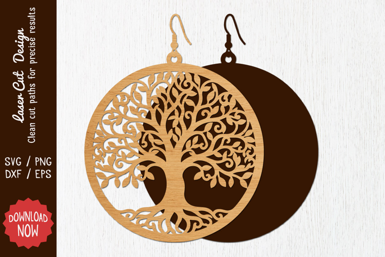Earring Laser cut SVG