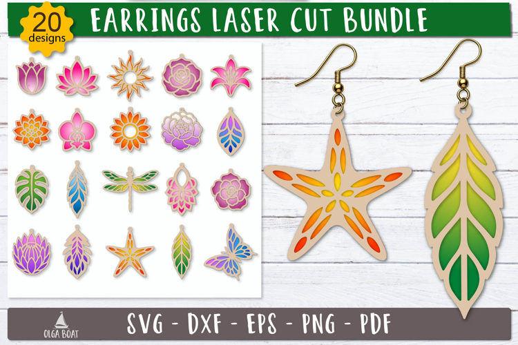 Laser Cut Earrings Bundle design