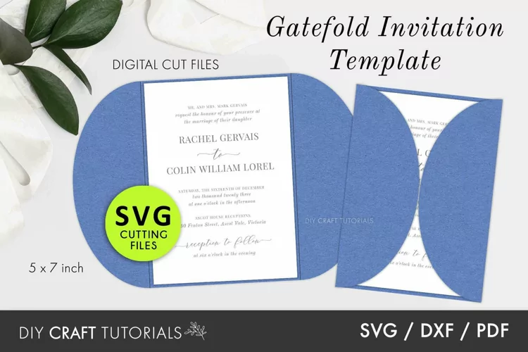 Gatefold Laser Cut Wedding Invitation Templates
