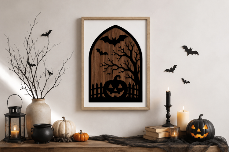 Halloween Pumpkin Wall Art Laser Cut SVG