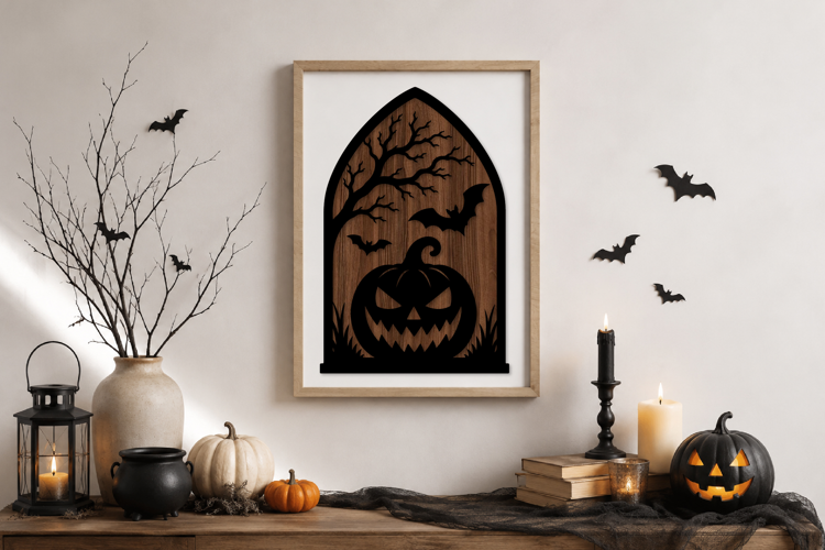 Laser Cut Jack O Lantern Wall Art SVG