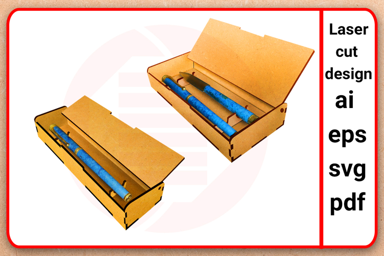 Laser cut SVG Fountain pen case template Digital download