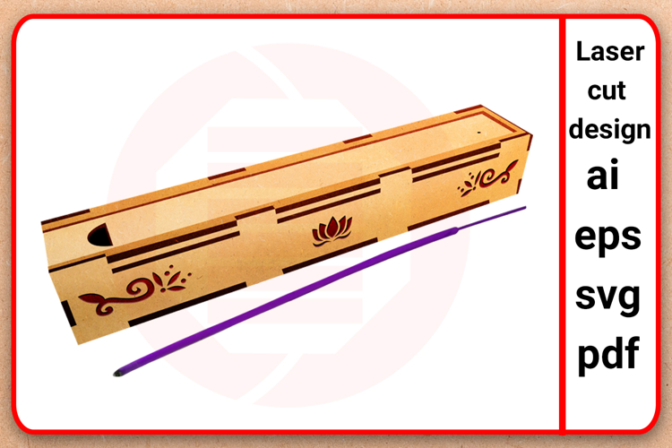 Laser cut files Incense box SVG template digital download