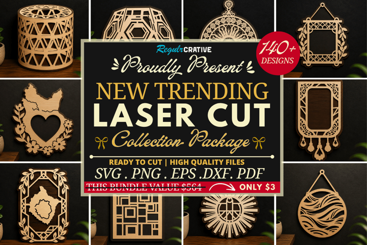 Laser Cut SVG Mega Bundle,Laser Cut File, Laser Cut SVG Big