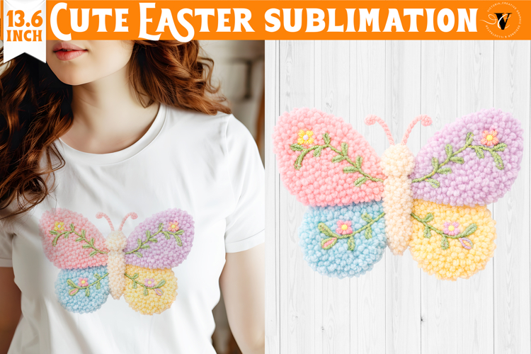 Latch hook yarn Easter Sublimation | Cute Easter animal