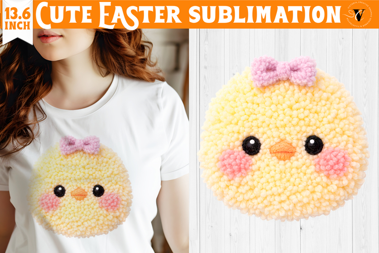 Latch hook yarn Easter Sublimation | Cute Easter animal