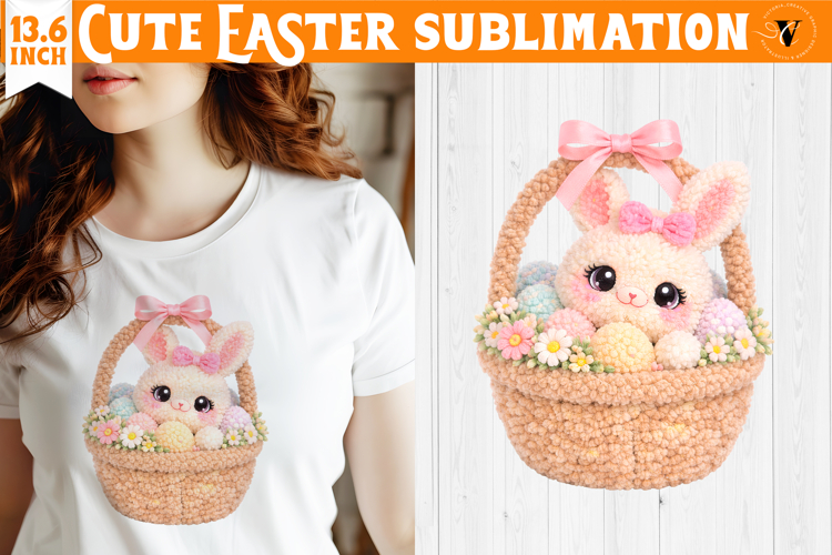 Latch hook yarn Easter Sublimation | Cute Easter animal