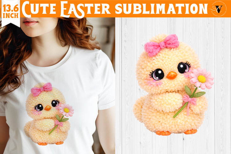 Latch hook yarn Easter Sublimation | Cute Easter animal