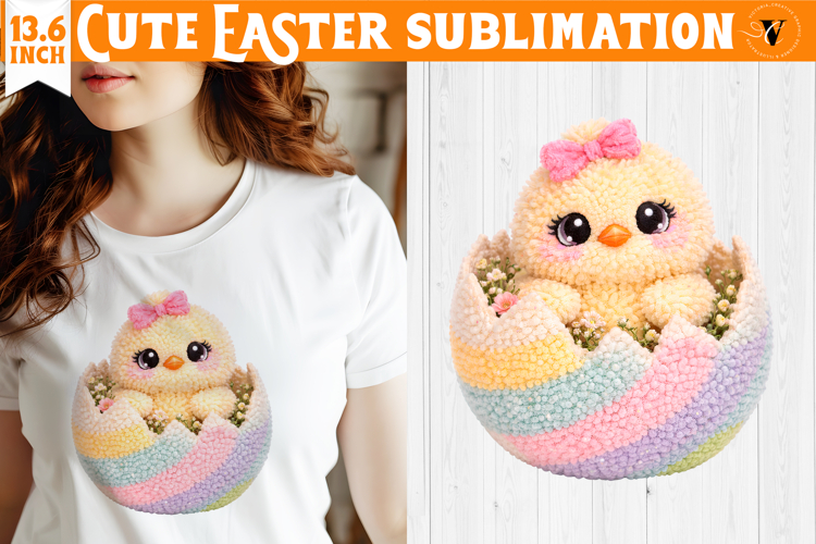 Latch hook yarn Easter Sublimation | Cute Easter animal
