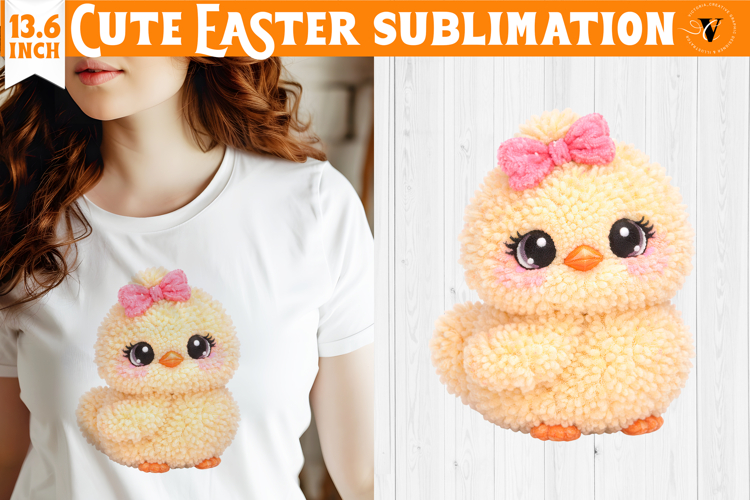 Latch hook yarn Easter Sublimation | Cute Easter animal
