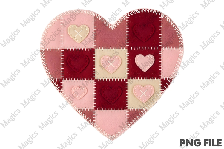 Latch Hook Patchwork Valentine Heart Png
