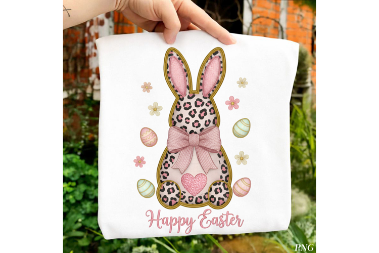 Latch Hook Yarn Leopard Easter Bunny Png - Leopard Easter