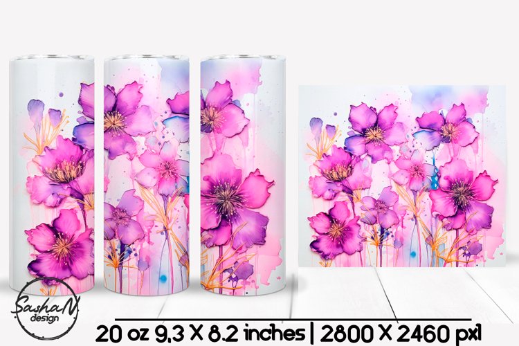 Alcohol Ink Tumbler Wrap Image 20