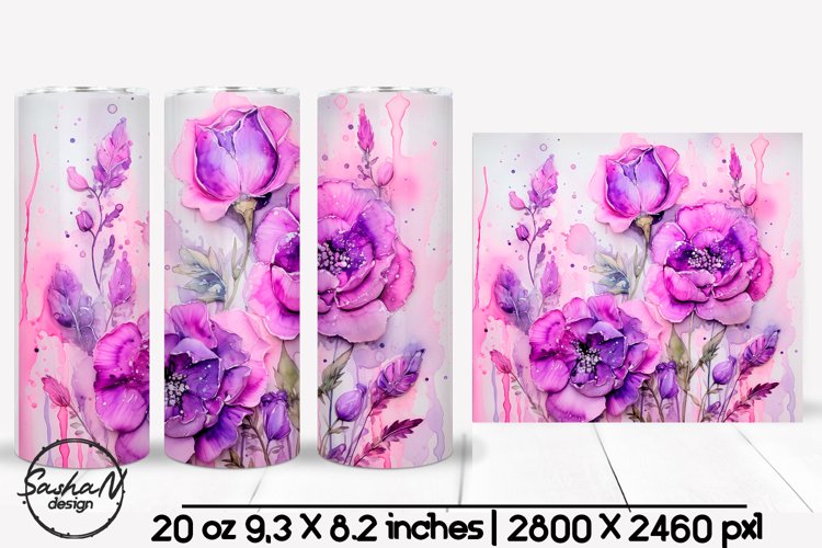 Alcohol Ink Tumbler Wrap Image 24