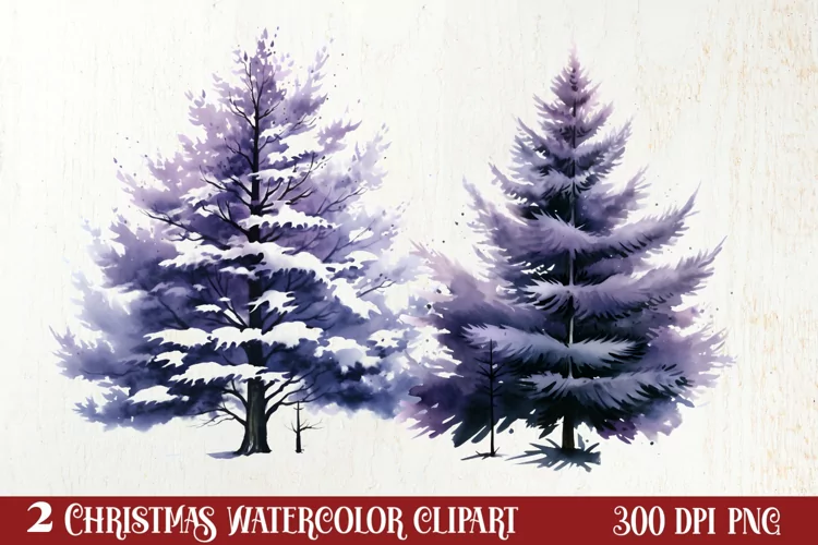 Lavender And Christmas Tree Sublimation Clipart