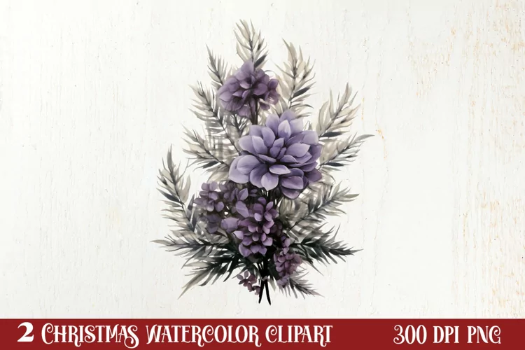 Lavender And Christmas Tree Sublimation Clipart