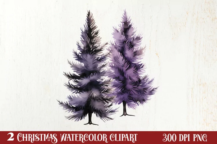 Lavender And Christmas Tree Sublimation Clipart