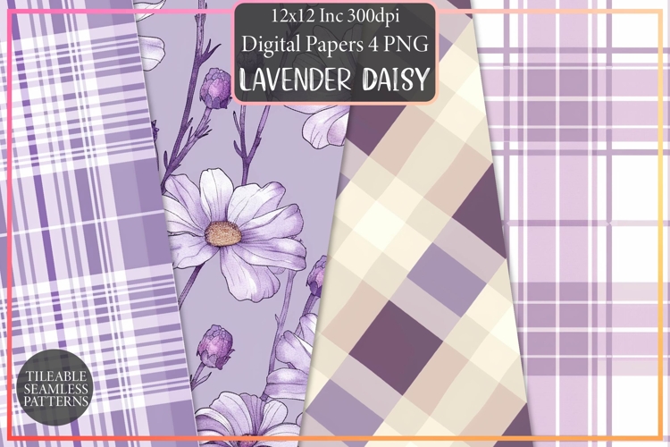 Lavender Daisy Pattern