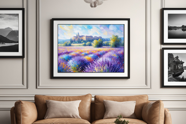 Lavender field and villa