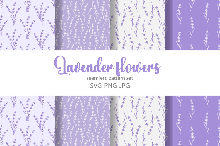 Lavender flowers prints | seamless pattern|digital paper