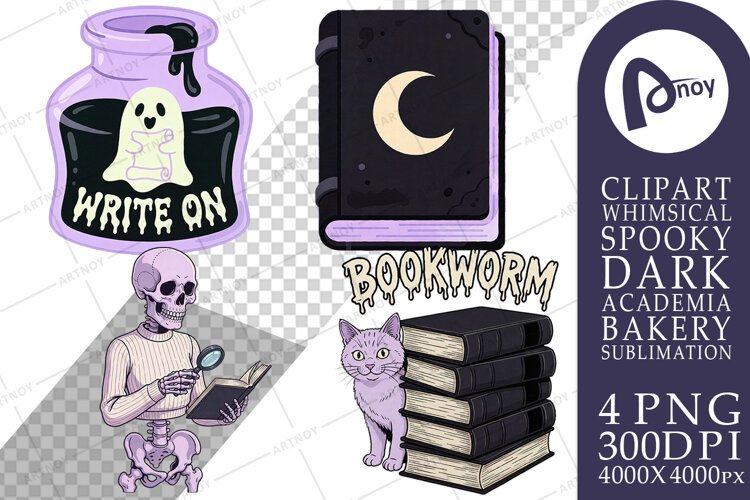Lavender Goth Library Sublimation example image 1
