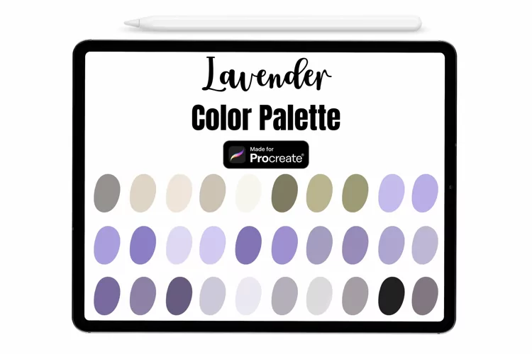 Lavender Procreate Palette - Procreate Color palette