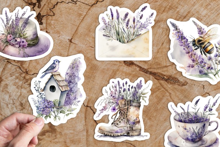 Lavender Stickers - Set of 12 PLUS Sticker Sheet