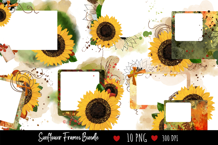 Bright Sunflower Frames