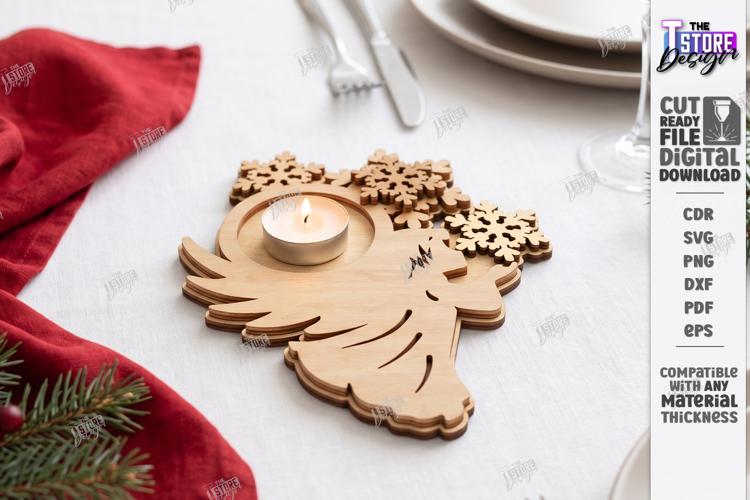 Snowflake Tealight Holder Laser Cut | Christmas Candle Tray