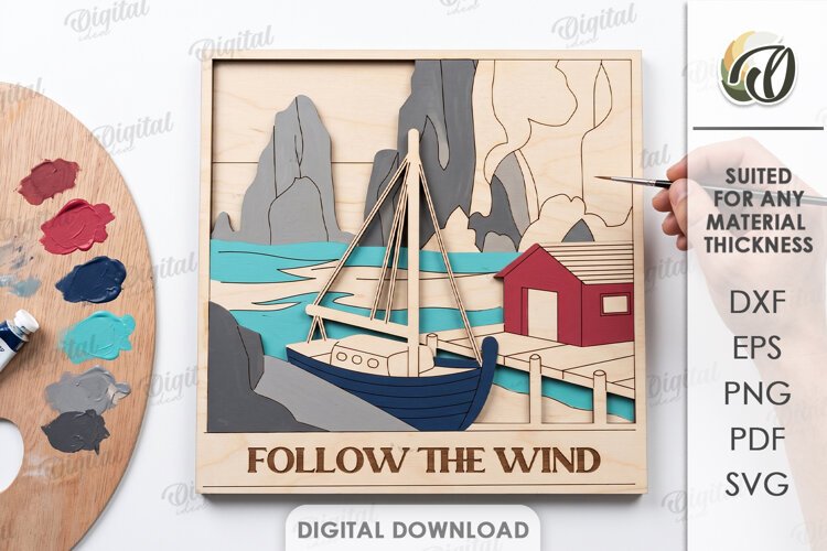 Coloring Please Layered Coloring Wall Decor Laser Cut. Wall Sign (6919434)