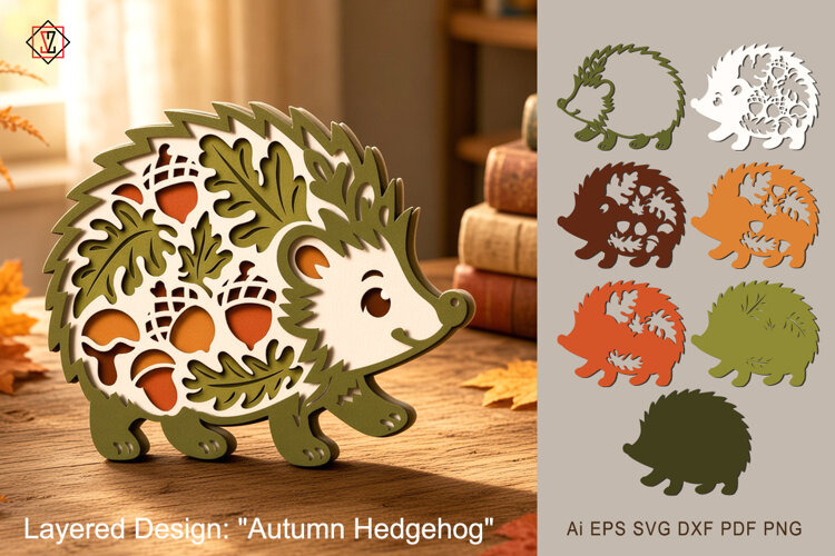 Layered Template: "Autumn Hedgehog" example image 1