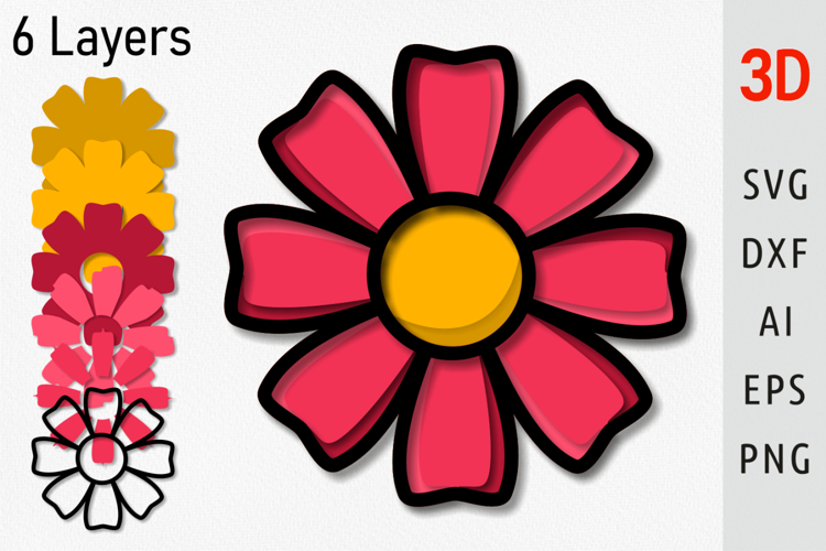 Layered Flower Svg Image 18