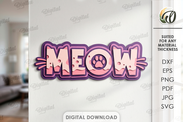 3d Cat Svg Image 20