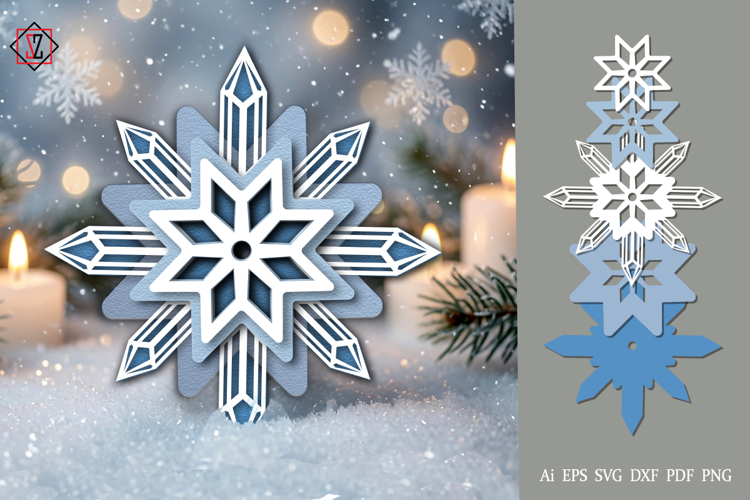 Layered snowflakes_5 | Cutting Files