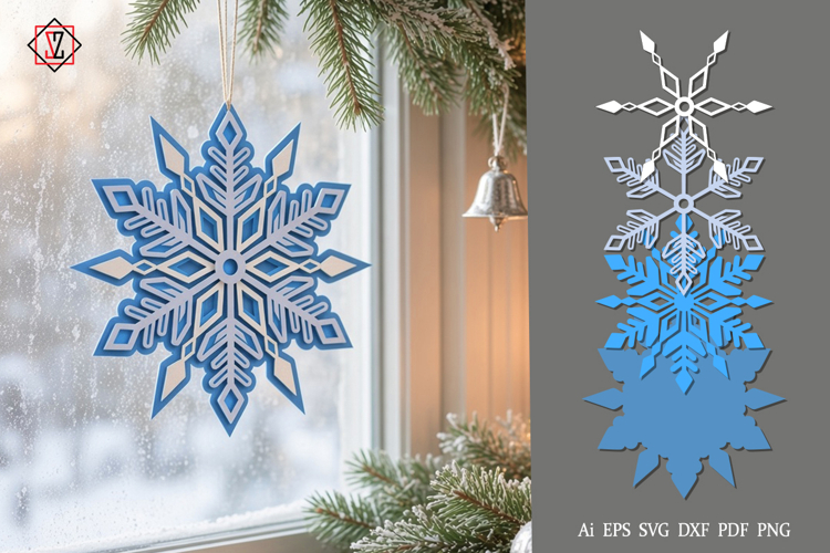 Layered snowflakes_6 | Cutting Files