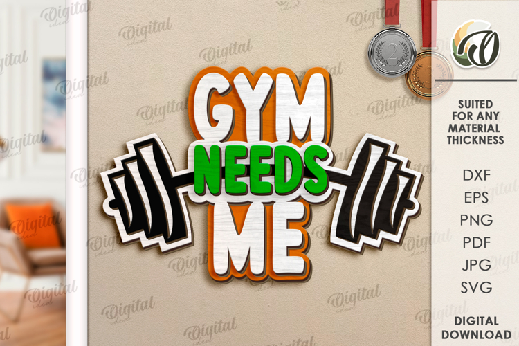 Layered Sport Sign Laser Cut. Sport Wall Decor SVG