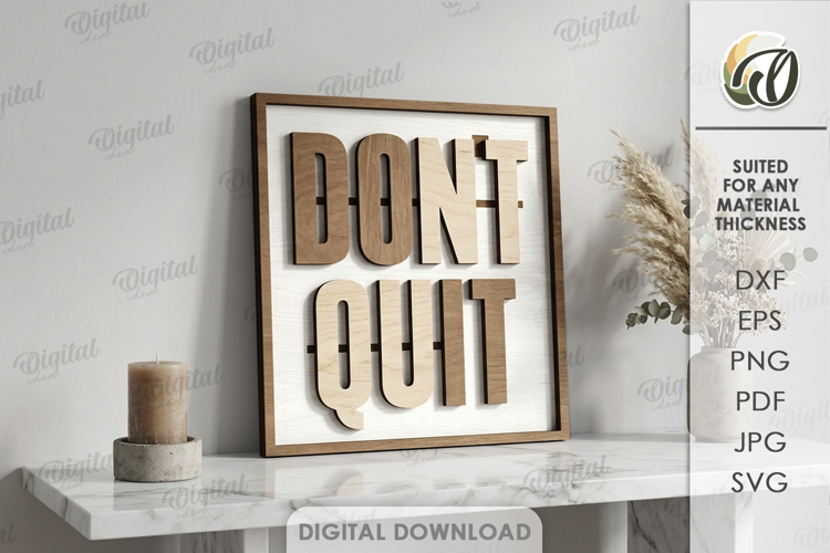 3D Layered Wall Word Art Sign Laser Cut. Wall Decor SVG