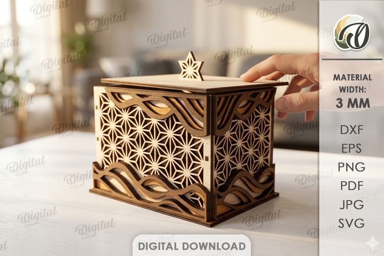 Decorative Jewelry Box Laser cut. Keepsake Box SVG